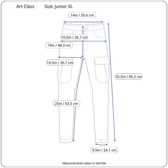 Art Class Junior Girls Cargo Pants Green Butterfly Pattern Pockets Size XL (14) - Picture 3 of 9